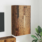 Meuble TV Mural de Rangement en Chêne Artisanal - 2 Portes-Mon Meuble TV-Bois ancien-59,5 x 31 x 100 cm-1-55