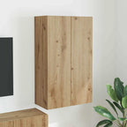 Meuble TV Mural de Rangement en Chêne Artisanal - 2 Portes-Mon Meuble TV-Chêne artisanal-59,5 x 31 x 100 cm-1-2
