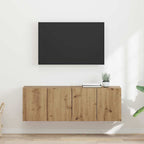 Meuble TV Mural de Rangement en Chêne Artisanal - 2 Portes-Mon Meuble TV-Chêne artisanal-59,5 x 31 x 40 cm-2-18