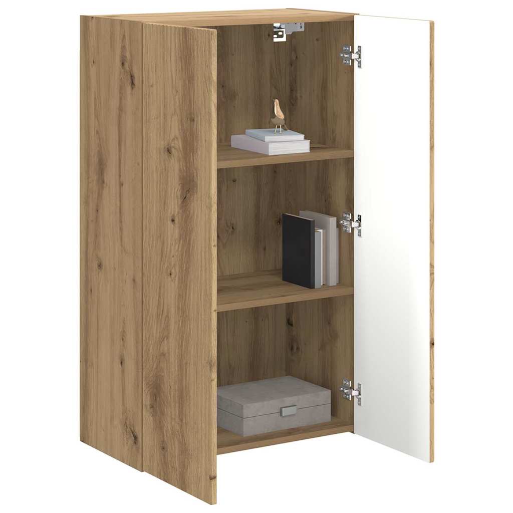 Meuble TV Mural de Rangement en Chêne Artisanal - 2 Portes-Mon Meuble TV-Chêne artisanal-59,5 x 31 x 60 cm-1-3
