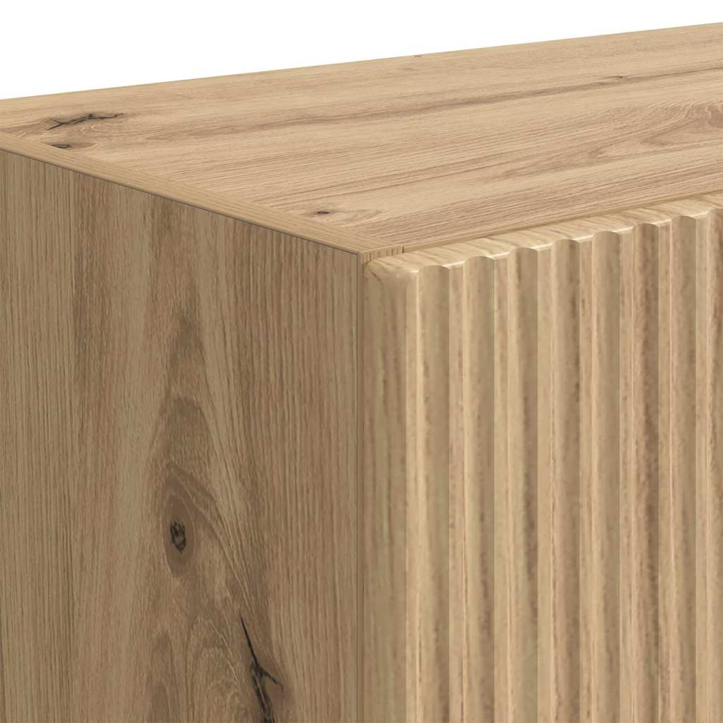 Meuble TV Mural de Rangement en Chêne Artisanal - 2 Portes-Mon Meuble TV-Chêne artisanal-59,5 x 31 x 60 cm-1-9