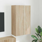 Meuble TV Mural de Rangement en Chêne Artisanal - 2 Portes-Mon Meuble TV-Chêne sonoma-59,5 x 31 x 100 cm-1-53