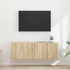 Meuble TV Mural de Rangement en Chêne Artisanal - 2 Portes-Mon Meuble TV-Chêne sonoma-59,5 x 31 x 40 cm-2-13