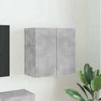 Meuble TV Mural de Rangement en Chêne Artisanal - 2 Portes-Mon Meuble TV-Gris béton-59,5 x 31 x 60 cm-1-29