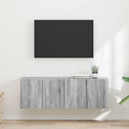 Meuble TV Mural de Rangement en Chêne Artisanal - 2 Portes-Mon Meuble TV-Sonoma gris-59,5 x 31 x 40 cm-2-21