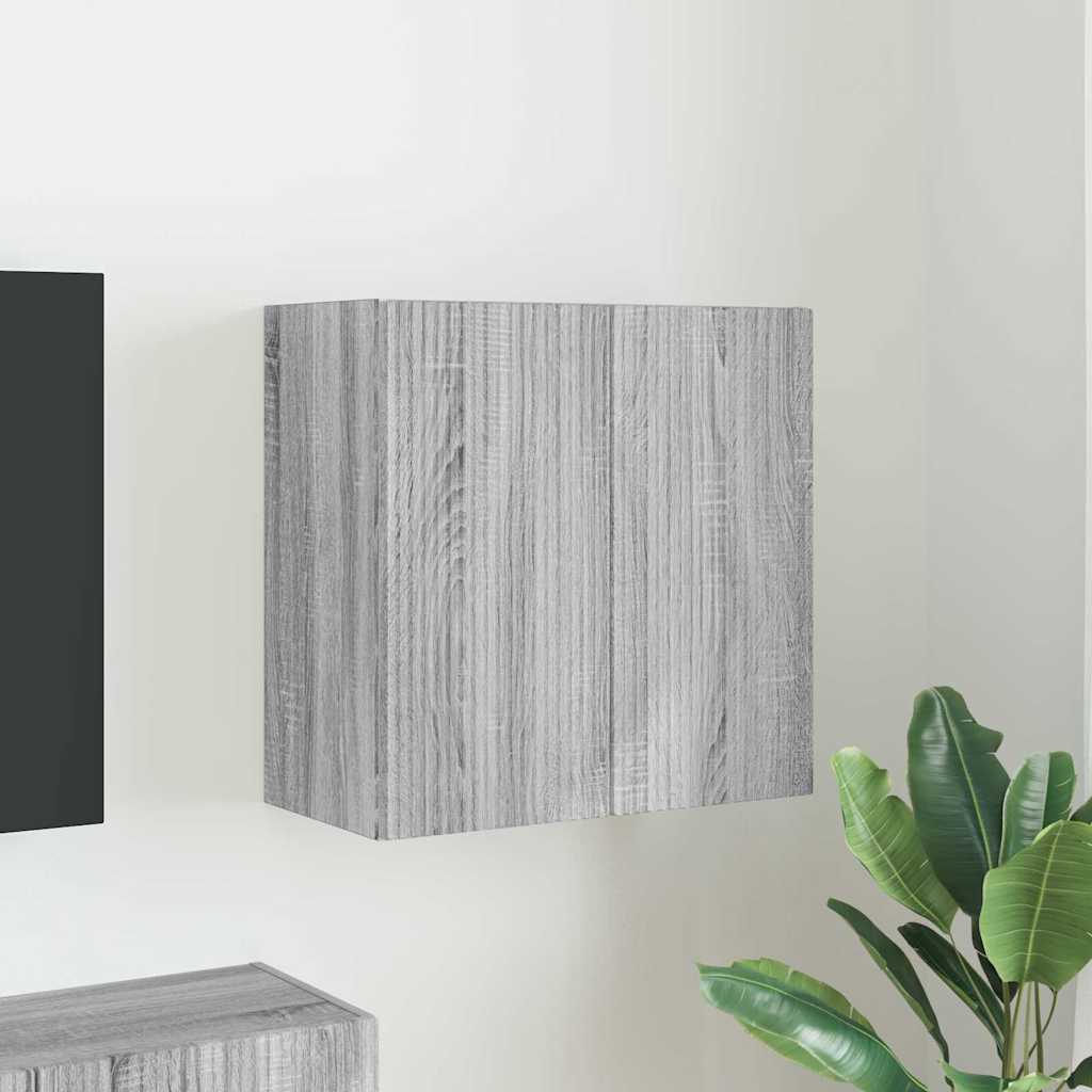 Meuble TV Mural de Rangement en Chêne Artisanal - 2 Portes-Mon Meuble TV-Sonoma gris-59,5 x 31 x 60 cm-1-42
