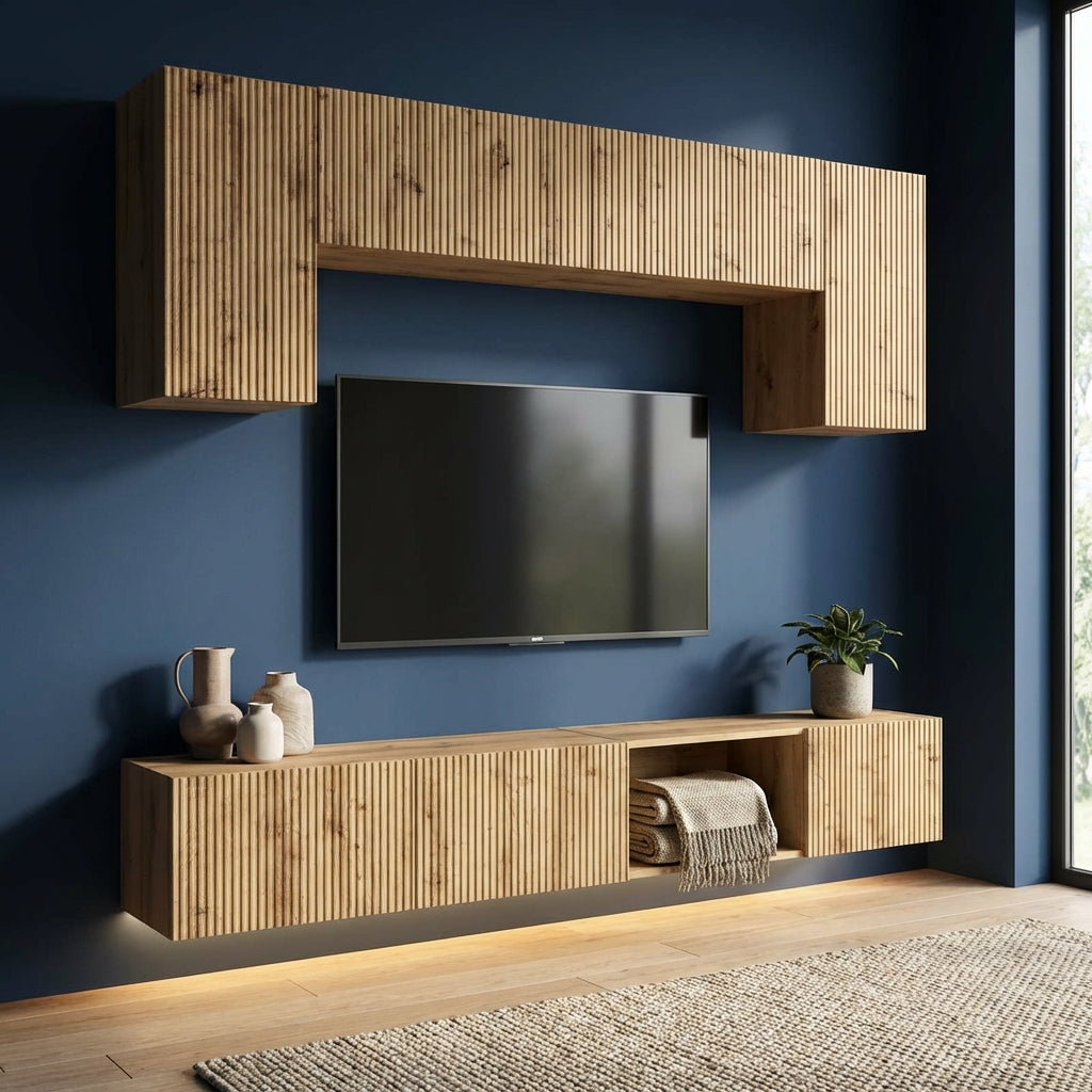 meuble-tv-mural-design-effet-chene-fume-4-pieces-decor