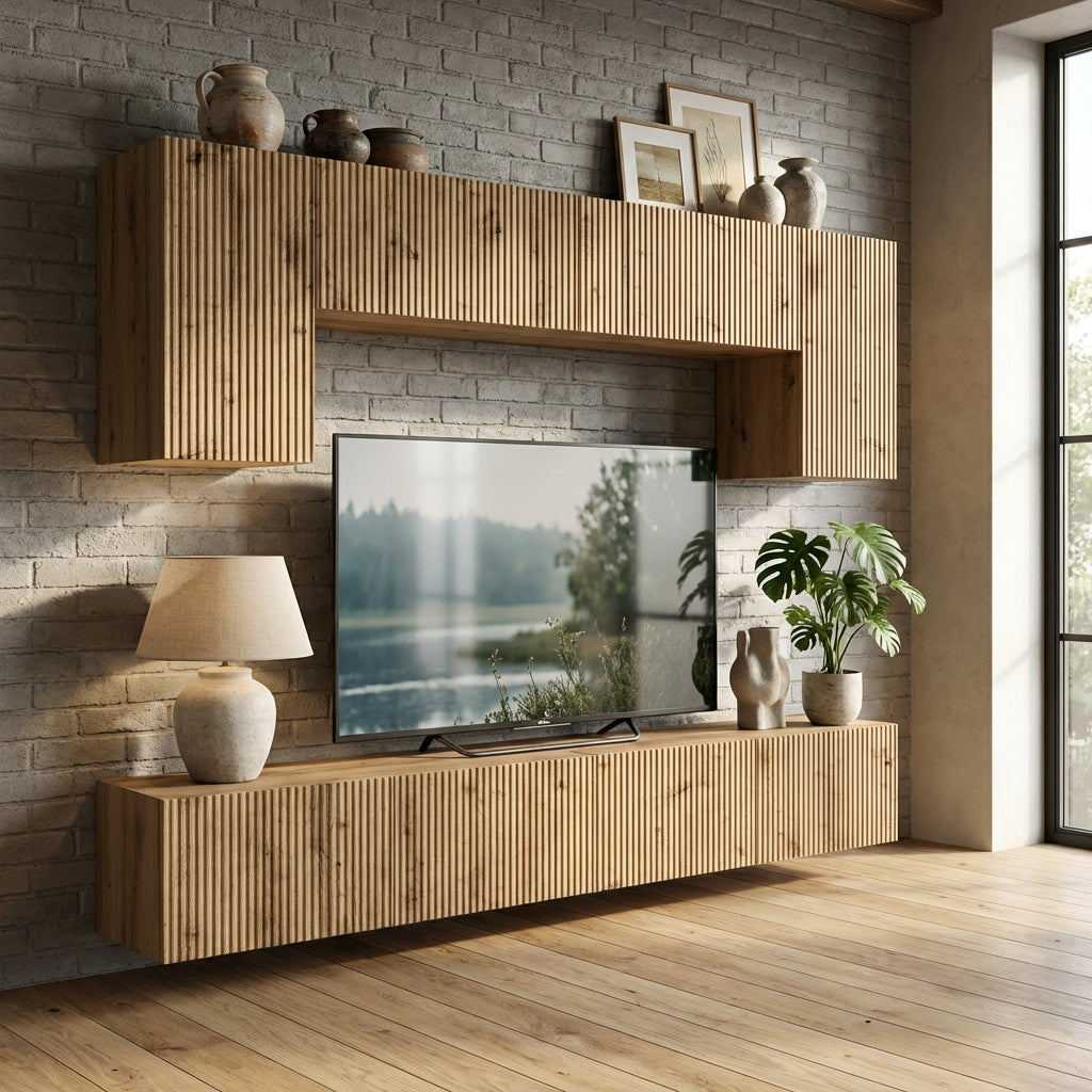 meuble-tv-mural-effet-bois-ancien-4-pieces-decor