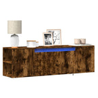 Meuble TV Mural Effet Chêne Marron - 135 cm-Mon Meuble TV-Chêne fumé-135 cm-22