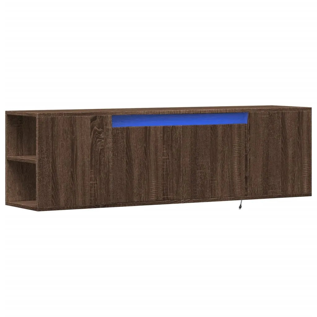 Meuble TV Mural Effet Chêne Marron - 135 cm-Mon Meuble TV-Chêne marron-135 cm-1