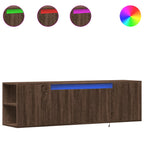 Meuble TV Mural Effet Chêne Marron - 135 cm-Mon Meuble TV-Chêne marron-135 cm-3