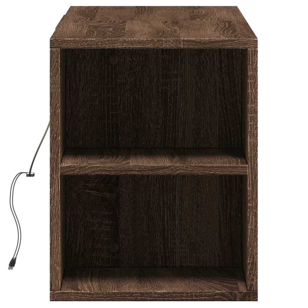 Meuble TV Mural Effet Chêne Marron - 135 cm-Mon Meuble TV-Chêne marron-135 cm-7