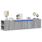 Meuble TV Mural Effet Chêne Marron - 135 cm-Mon Meuble TV-Sonoma gris-180 cm-13