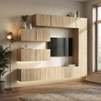 meuble-tv-mural-effet-chene-sonoma-7-pieces-decor