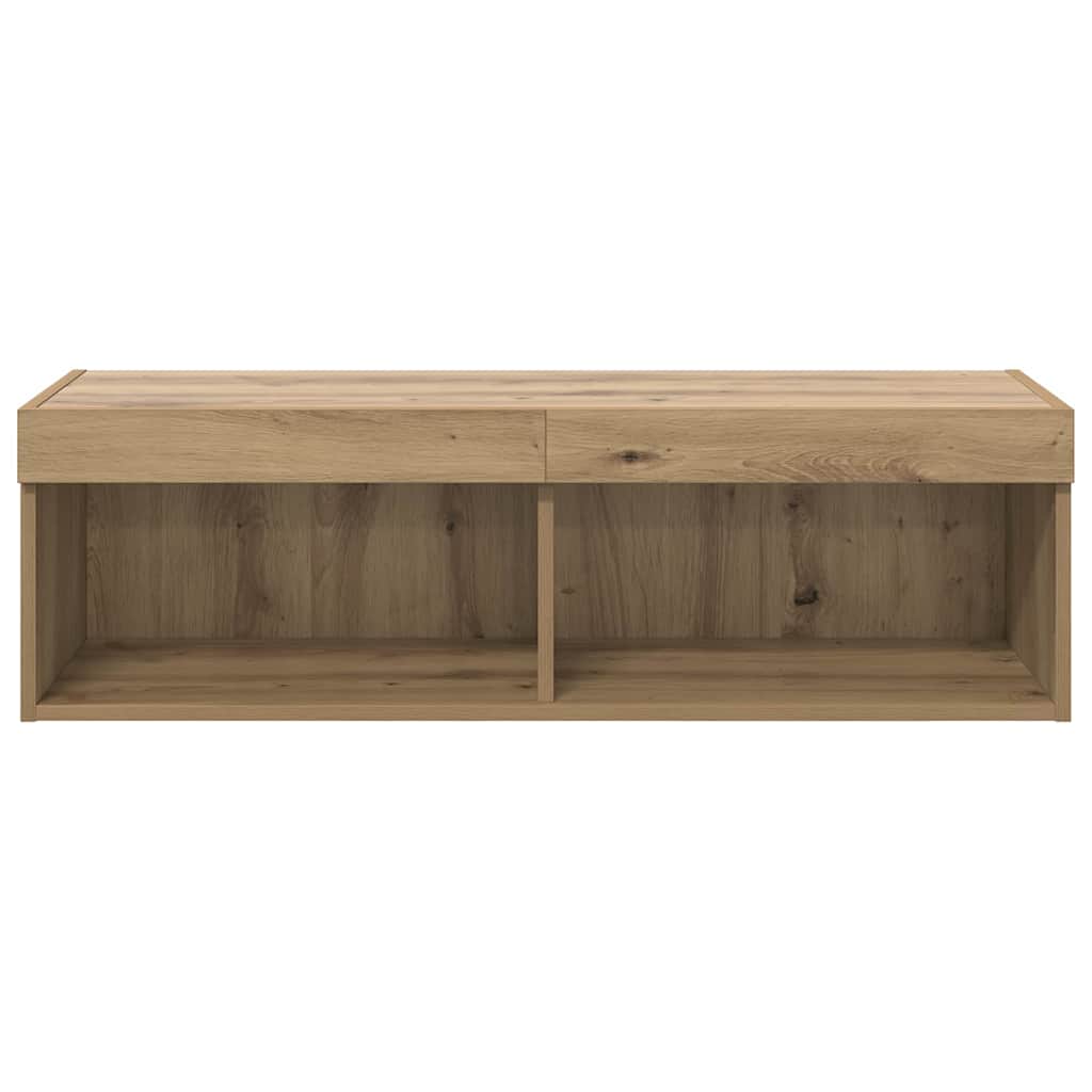 Meuble TV Mural en Bois avec LED - 100 cm-Mon Meuble TV-7
