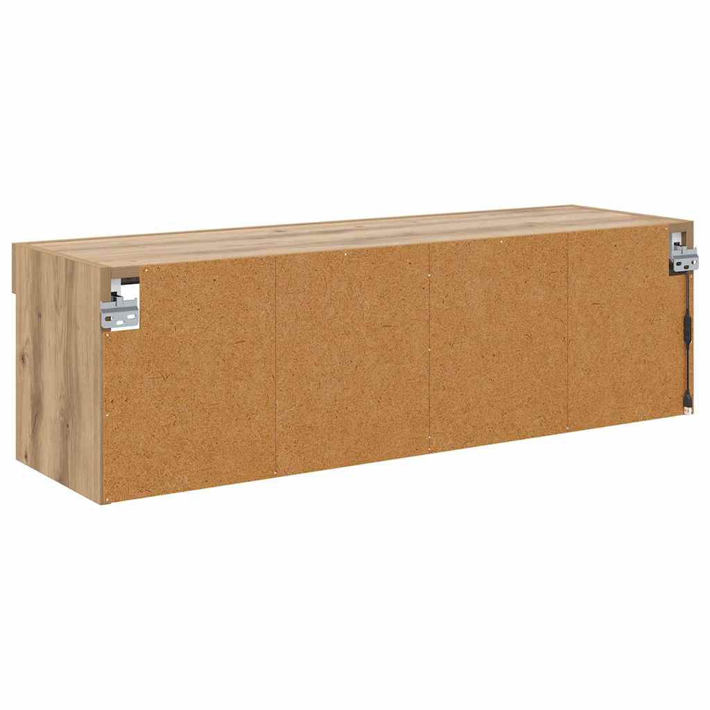 Meuble TV Mural en Bois avec LED - 100 cm-Mon Meuble TV-9