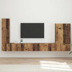 Meuble TV Mural en Bois Gris Sonoma - 6 Pièces-Mon Meuble TV-Bois ancien-19