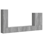 Meuble TV Mural en Bois Gris Sonoma - 6 Pièces-Mon Meuble TV-Gris béton-1