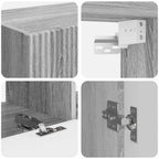 Meuble TV Mural en Bois Gris Sonoma - 6 Pièces-Mon Meuble TV-Gris béton-11