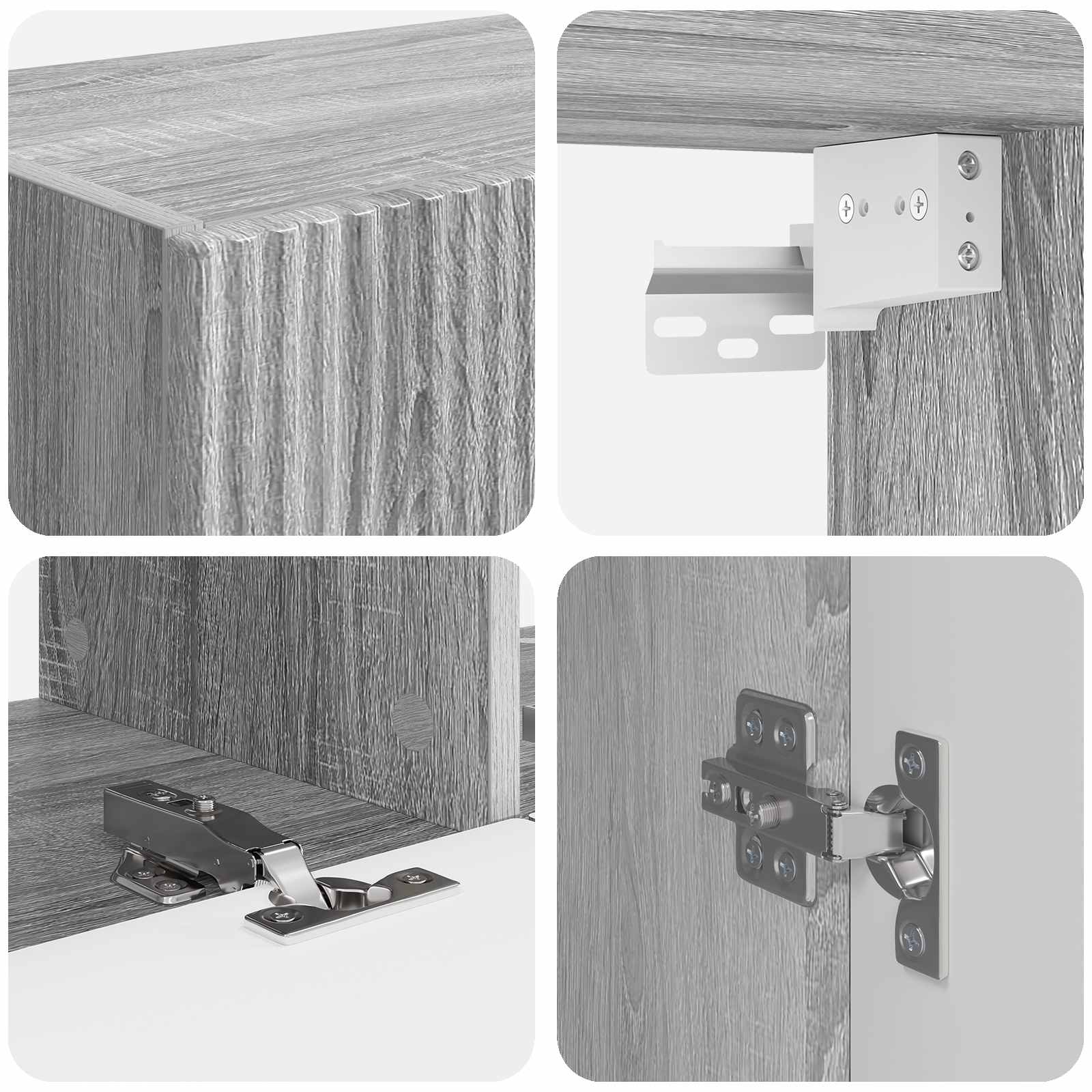 Meuble TV Mural en Bois Gris Sonoma - 6 Pièces-Mon Meuble TV-Gris béton-11