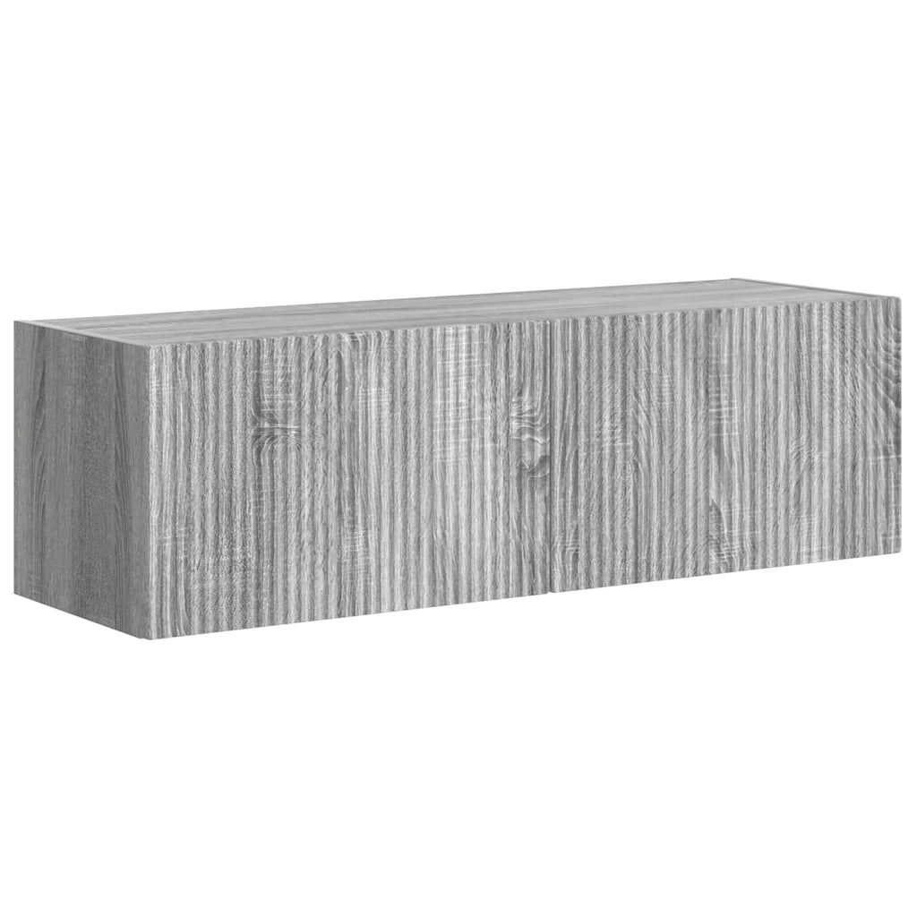 Meuble TV Mural en Bois Gris Sonoma - 6 Pièces-Mon Meuble TV-Gris béton-5