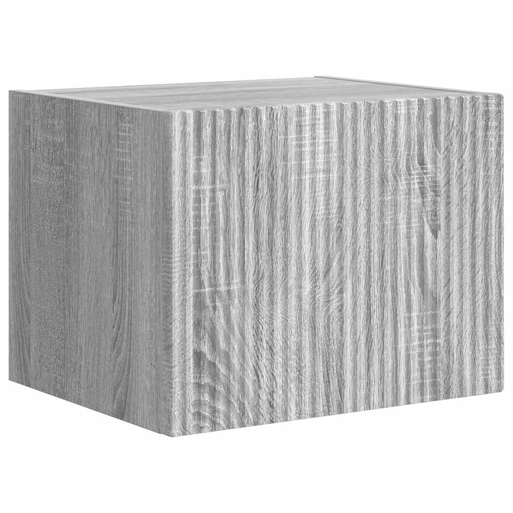 Meuble TV Mural en Bois Gris Sonoma - 6 Pièces-Mon Meuble TV-Gris béton-6