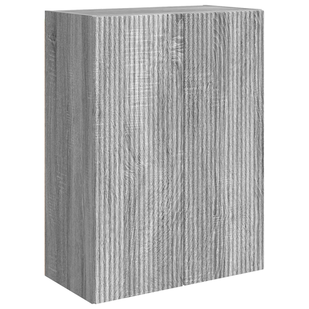 Meuble TV Mural en Bois Gris Sonoma - 6 Pièces-Mon Meuble TV-Gris béton-7
