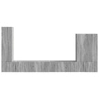 Meuble TV Mural en Bois Gris Sonoma - 6 Pièces-Mon Meuble TV-Gris béton-9