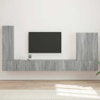 Meuble TV Mural en Bois Gris Sonoma - 6 Pièces-Mon Meuble TV-Sonoma gris-2