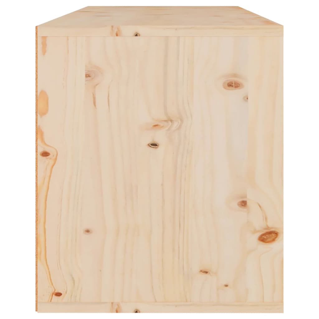 Meuble TV Mural en Bois Massif de Pin - 3 Pièces-Mon Meuble TV-Naturel-8