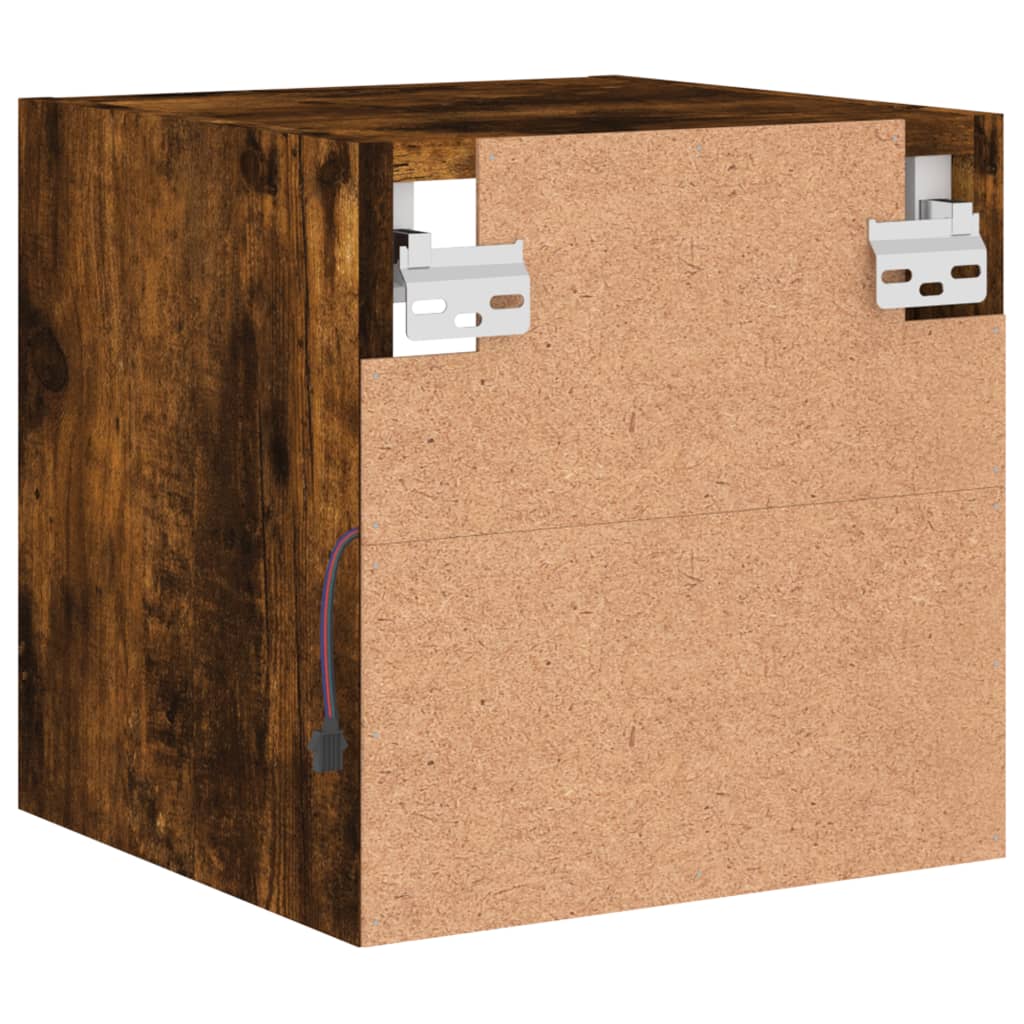 Meuble TV Mural LED Effet Chêne Fumé - 30 cm-Mon Meuble TV-30 cm-30 cm-1-10