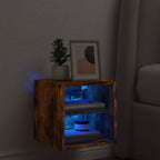 Meuble TV Mural LED Effet Chêne Fumé - 30 cm-Mon Meuble TV-30 cm-30 cm-1-3