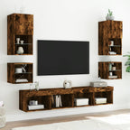 Meuble TV Mural LED Effet Chêne Fumé - 30 cm-Mon Meuble TV-30 cm-30 cm-1-5