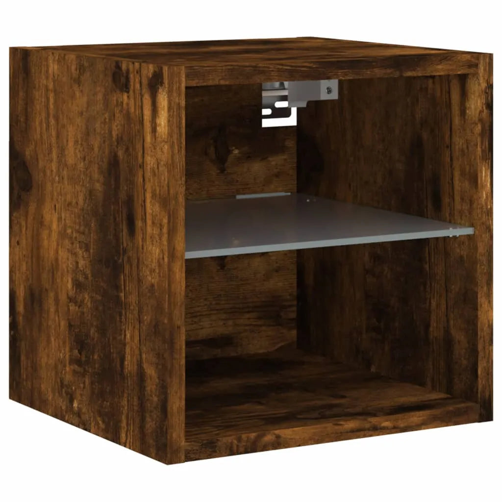 Meuble TV Mural LED Effet Chêne Fumé - 30 cm-Mon Meuble TV-30 cm-30 cm-1-7