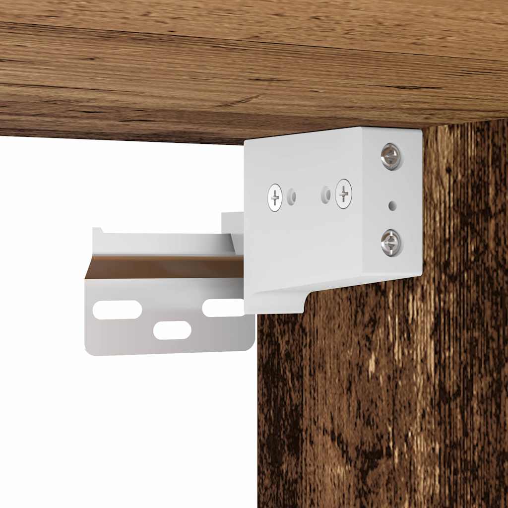 Meuble TV Mural LED en Bois Ancien - 200 cm-Mon Meuble TV-11