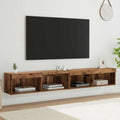 Meuble TV Mural LED en Bois Ancien - 200 cm-Mon Meuble TV-2