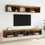 Meuble TV Mural LED en Bois Ancien - 200 cm-Mon Meuble TV-6