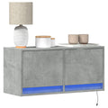 Meuble TV Mural LED en Bois Gris Béton - 140 cm-Mon Meuble TV-Gris béton-80 cm-31