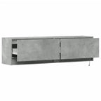 Meuble TV Mural LED en Bois Gris Béton - 140 cm-Mon Meuble TV-Gris béton-80 cm-9