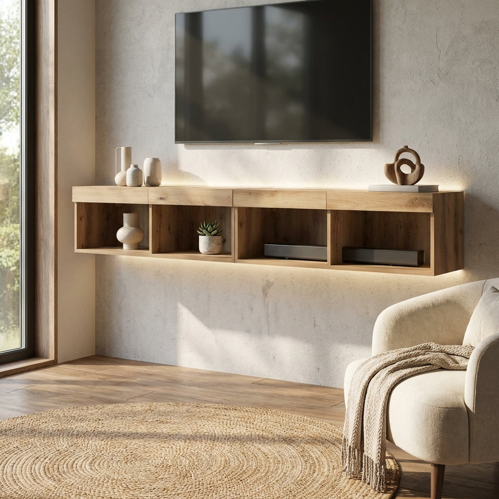 meuble-tv-mural-led-en-chene-artisanal-200-cm-decor