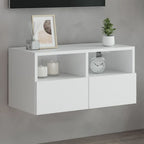 Meuble TV Mural Marron Effet Bois - 60 cm-Mon Meuble TV-Blanc-60 cm-1-27
