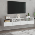 Meuble TV Mural Marron Effet Bois - 60 cm-Mon Meuble TV-Blanc-80 cm-2-58
