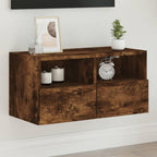 Meuble TV Mural Marron Effet Bois - 60 cm-Mon Meuble TV-Chêne fumé-60 cm-1-28
