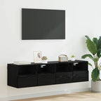 Meuble TV Mural Marron Effet Bois - 60 cm-Mon Meuble TV-Chêne noir-60 cm-2-49