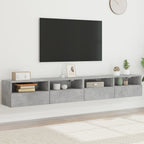 Meuble TV Mural Marron Effet Bois - 60 cm-Mon Meuble TV-Gris béton-100 cm-2-62