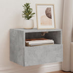 Meuble TV Mural Marron Effet Bois - 60 cm-Mon Meuble TV-Gris béton-40 cm-1-24