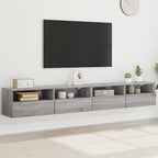 Meuble TV Mural Marron Effet Bois - 60 cm-Mon Meuble TV-Sonoma gris-100 cm-2-61