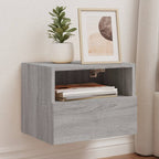 Meuble TV Mural Marron Effet Bois - 60 cm-Mon Meuble TV-Sonoma gris-40 cm-2-66