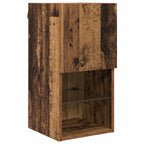 Meuble TV Mural Marron Effet Vieux Bois - 4 Pièces-Mon Meuble TV-6