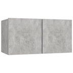 Meuble TV Mural Moderne Effet Béton - 8 Pièces-Mon Meuble TV-chêne artisanal-60 cm-10-5